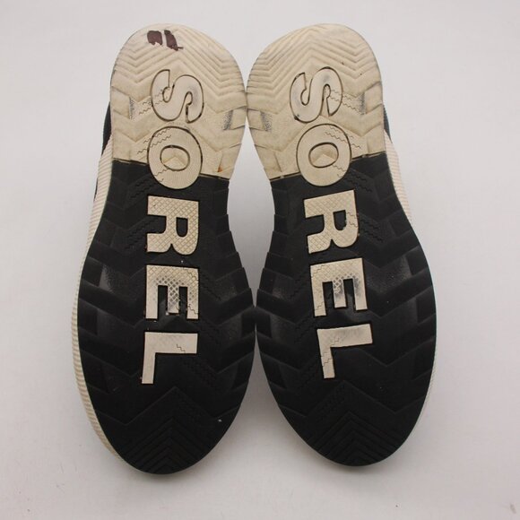Sorel Out N About III Mid Sneaker Boots Women's 7.5 Black Sea Salt Waterproof - Picture 7 of 11